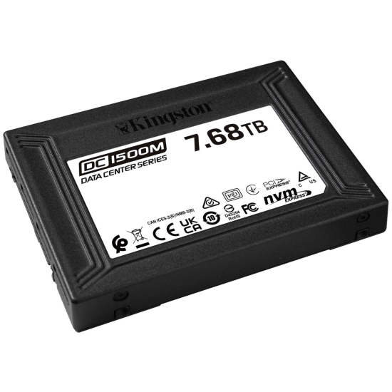 7.68TB Kingston Technology DC1500M U.2 PCI Express 3.0 Internal Solid State Drive Image