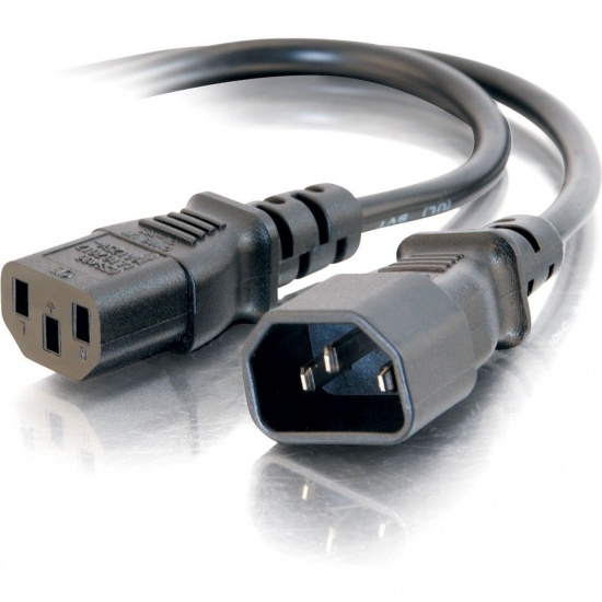 CWG 6FT 18 AWG Computer Power Extension Cord - Black Image