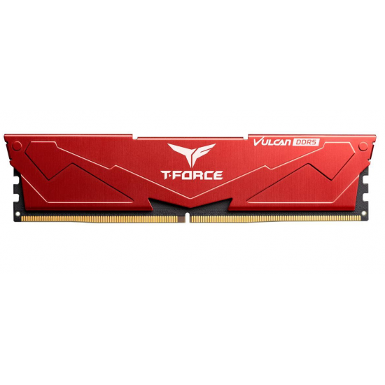 32GB Team Group Vulcan DDR5 5200MHz Memory Module (1 x 32GB) - Red Image