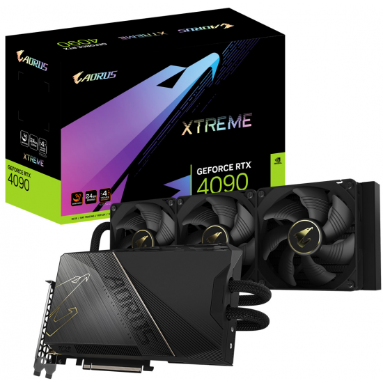 Gigabyte Xtreme Waterforce Aorus NVIDIA GeForce RTX 4090 24GB GDDR6X Graphics Card Image