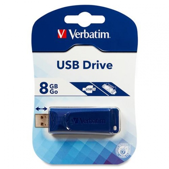 8GB Verbatim USB2.0 Flash Drive - Blue Image