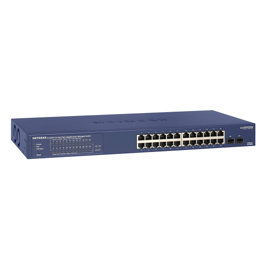 Netgear 24-Port PoE Managed Gigabit Ethernet Switch - Blue Image