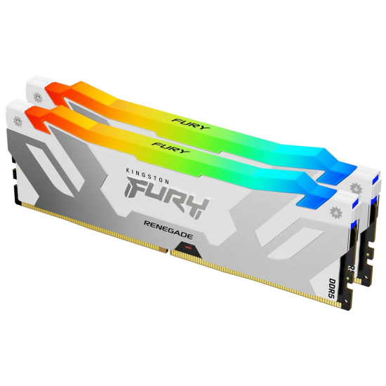 64GB Kingston Technology FURY Renegade RGB 6000MHz DDR5 CL32 Dual Channel Kit (2 x 32GB) - White Image