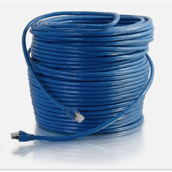 250FT C2G RJ-45 Male To RJ-45 Male Cat6 Ethernet Patch Cable - Blue   Image