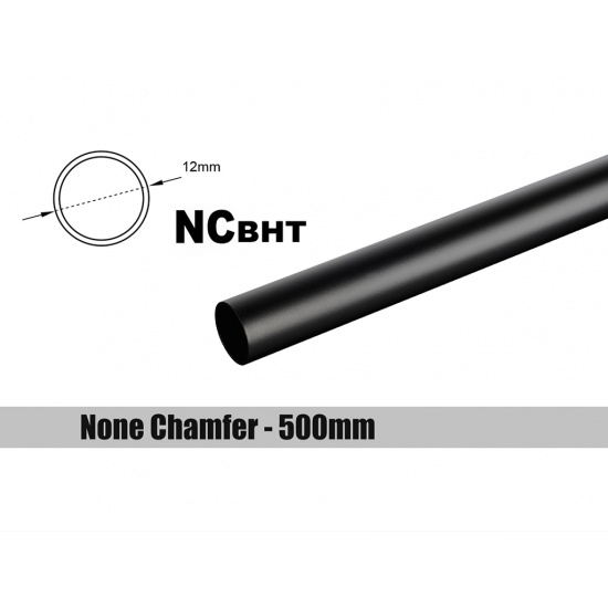 Bitspower None Chamfer Brass Hard Tubing 12mm AD 500mm - Carbon Black Image