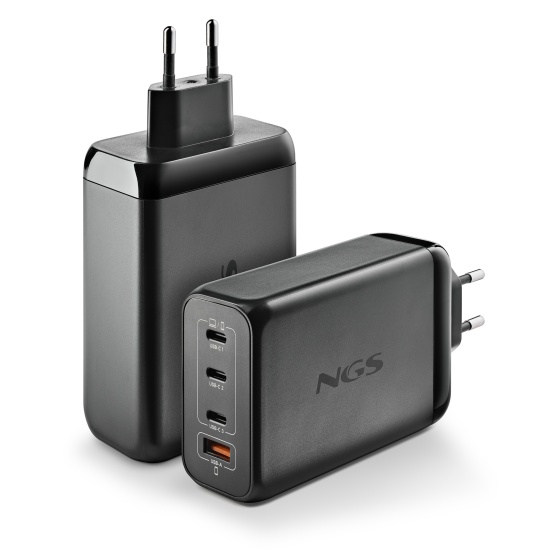 NGS Bud 240W USB-C + USB-A Power Adapter for Phones, Tablets and Laptops, EU Only Image NGS Bud 240W USB-C + USB-A Power Adapter for Phones, Tablets and Laptops, EU Only Image