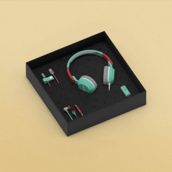 Vespa Aquamarina Gift Set - Headphones, Earphones, Cable & Car Charger Image