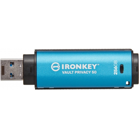 256GB Kingston Technology IronKey Vault Privacy 50 USB3.2 Type A Flash Drive - Blue Image