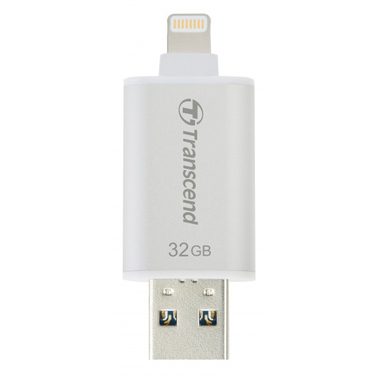 32GB Transcend JetDrive Go 300S - OTG Flash Drive for iOS Devices (iPad, iPhone & iPod) - Silver Image
