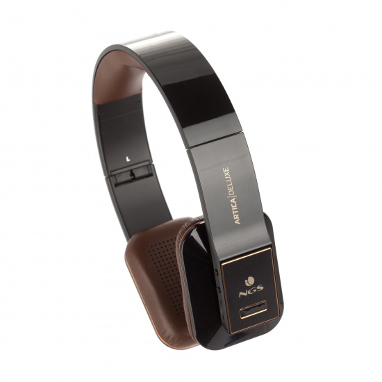 Bluetooth Foldable Headphones NGS Artica Deluxe with Transport Bag Included - Black Image