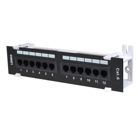 Unirise 12-Port Cat6 110 Type Patch Panel Image Unirise 12-Port Cat6 110 Type Patch Panel Image