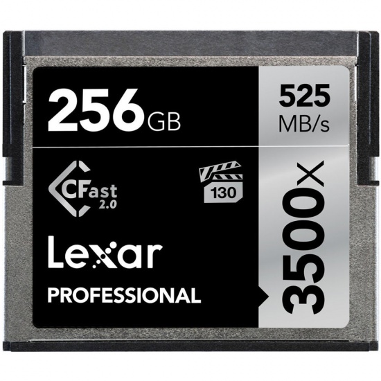 256GB Lexar Professional 3500x CFast 2.0 Memory Card Image
