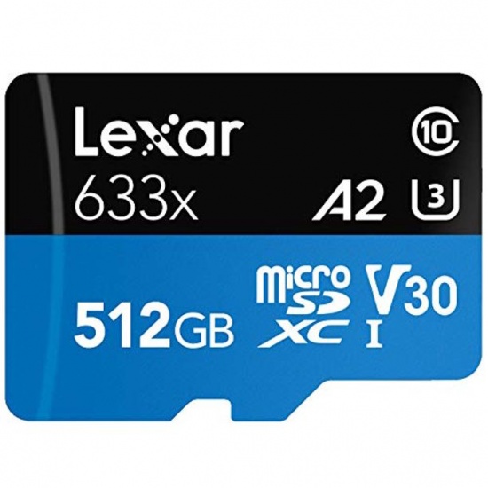 512GB Lexar High Performance 633x UHS-I / Class 10 MicroSDXC Memory Card Image