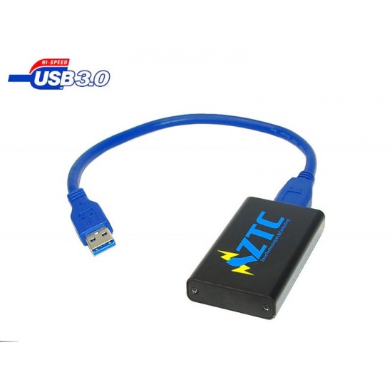 ZTC Thunder Enclosure mSATA to USB3.0 Adapter - Aluminum Case High Speed 6.0GB/s - ZTC-EN001 Image