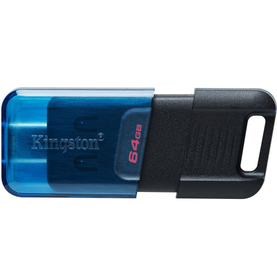 64GB Kingston Technology DataTraveler 80 USB3.2 Type-C Flash Drive - Black, Blue Image