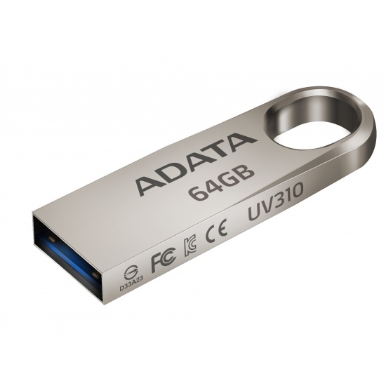 64GB AData UV310 USB3.1 Metallic USB Flash Drive Image