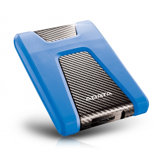 2TB AData Blue/Black HD650 DashDrive USB3.0 Portable Hard Drive Image