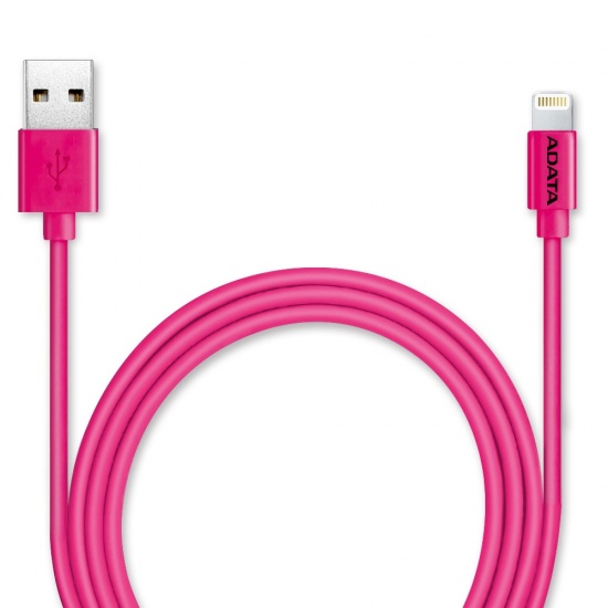 AData 100cm Lightning USB Cable for Apple iPhone / iPad - Pink Image