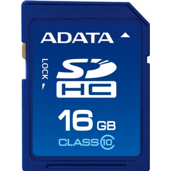 16GB A-Data High-Speed Secure Digital SDHC CL10 Memory Card Image