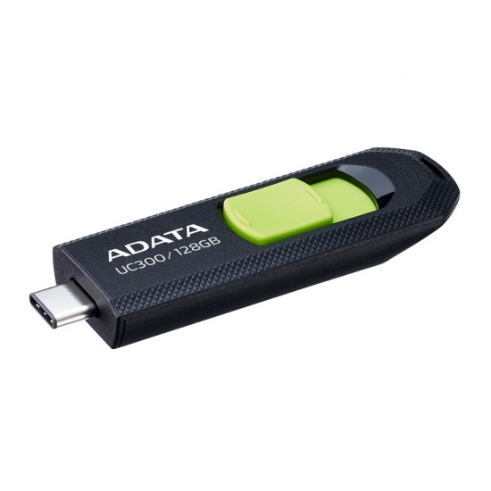 128GB AData USB3.2 UC300 Type-C USB Flash Drive Black/Green Image