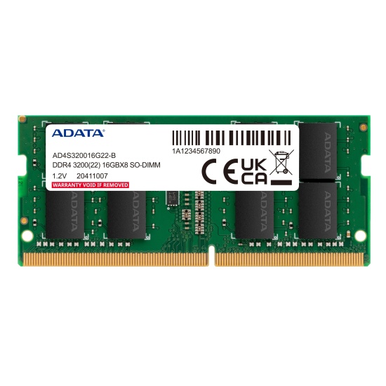 16GB AData DDR4 SO-DIMM 3200MHz Laptop Memory Module CL22 1.2V Image
