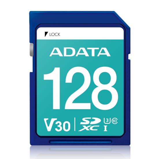 128GB AData Premier Pro SDXC Memory Card UHS-I U3 CL10 V30 4K Ultra HD Image