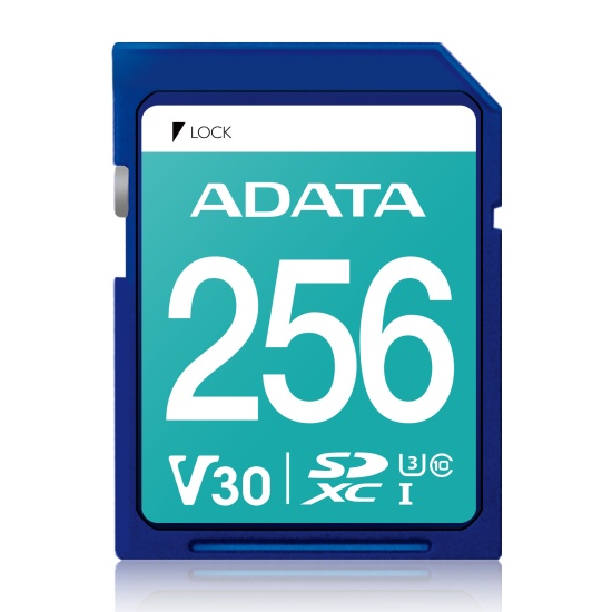 256GB AData Premier Pro SDXC Memory Card UHS-I U3 CL10 V30 4K Ultra HD Image