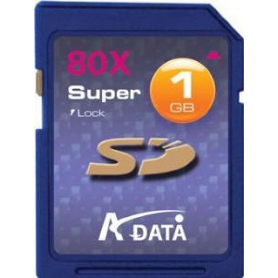 1GB A-Data Super 80x Speed Secure Digital Memory card Image