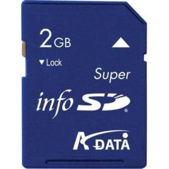 2Gb A-Data info SD 80x Secure Digital memory Card with LCD Image
