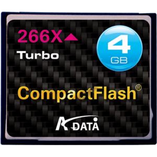 4GB A-Data CompactFlash Turbo 266x Extreme Speed Memory Card Image