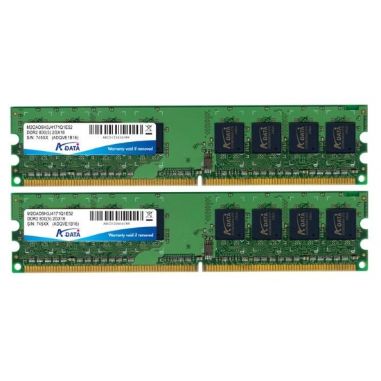 4GB A-Data DDR2 PC2-6400 CL5 Dual Channel memory kit (2x2GB) Image