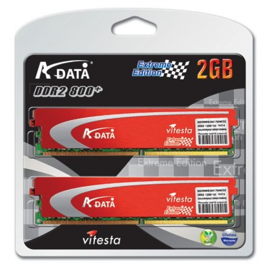 2Gb A-Data DDR2-800 PC2-6400 Vitesta CL4 Dual Channel kit Image