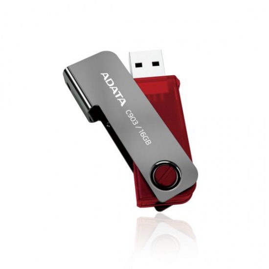 16GB AData C903 Superior Swivel USB Flash Drive High-speed 200X Red Image