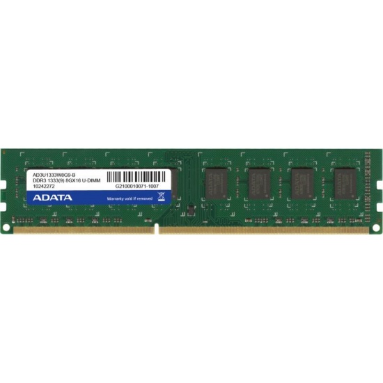 8GB AData DDR3 PC3-10666 1333MHz CL9 desktop memory module Image