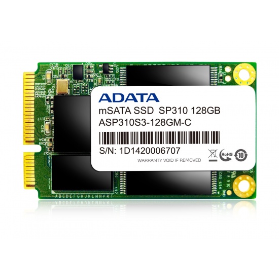 128GB AData Premier Pro SP310 mSATA 6Gb/s Solid State Disk (540MB/sec read speed) Image
