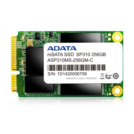 256GB AData Premier Pro SP310 mSATA 6Gb/s Solid State Disk (540MB/sec read speed) Image
