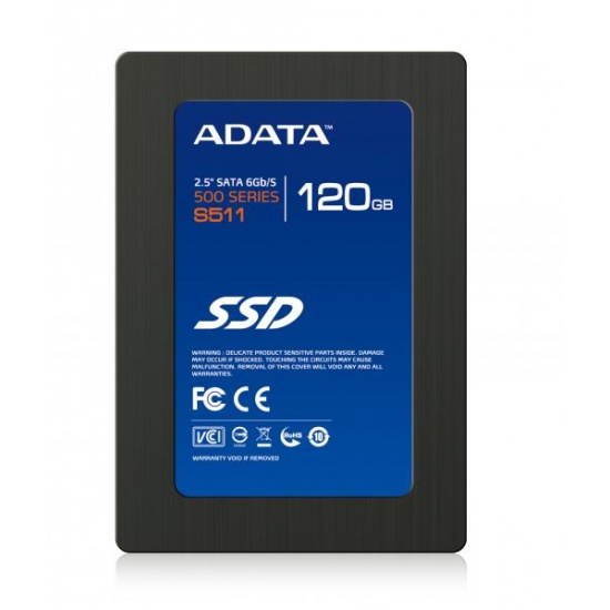 120GB AData S511 2.5-inch SATA 6Gbps Solid State Drive (550MB/sec read - 510MB/sec write) Image