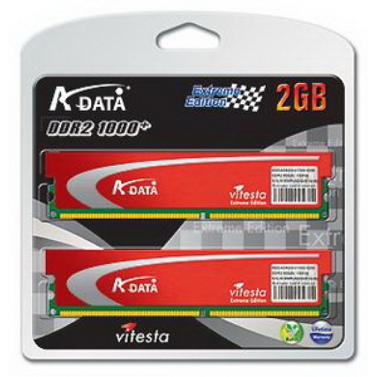 2Gb A-Data DDR2-1000 PC2-8000 Vitesta Dual Channel kit Image