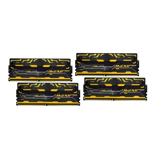 16GB Avexir Blitz1.1 DDR4 2800MHz PC4-22400 CL15 Quad Channel Kit (4x4GB) Gold/Black Heatsink + LEDs Image