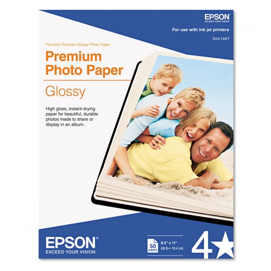 Epson Ultra Premium Glossy 8.5x11 Photo Paper - 50 Sheets Image