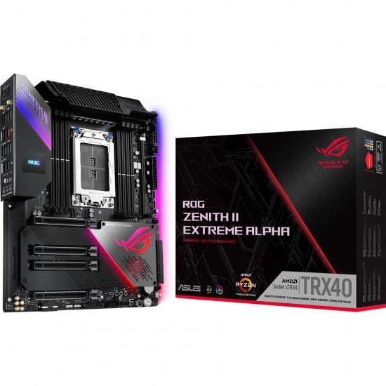 Asus ROG Zenith II Extreme Alpha AMD TRX40 Socket sTRX4 Extended ATX DDR4 Motherboard Image