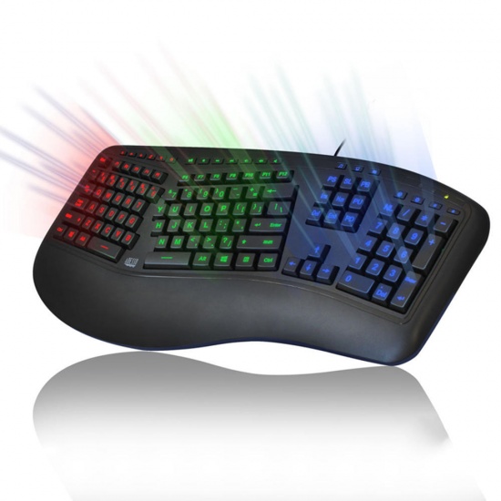 Adesso 150 Tru-Form  3-Color Illuminated Ergonomic Keyboard - US English Layout Image