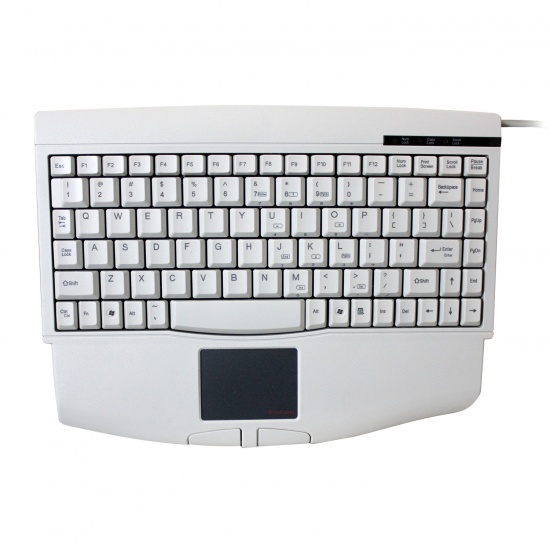 Adesso Mini-Touch With Touchpad PS2 QWERTY Keyboard - White