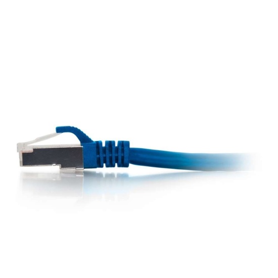 C2G Shielded Snagless Cat6 Ethernet Network Patch Cable - Blue - 30ft  Image