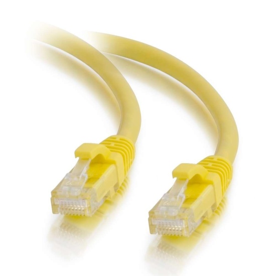 C2G Unshielded Snagless Cat5e Ethernet Network Cable - Yellow - 3ft  Image