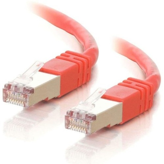 C2G Shielded Snagless Cat5e Ethernet Network Cable - Red - 5ft  Image