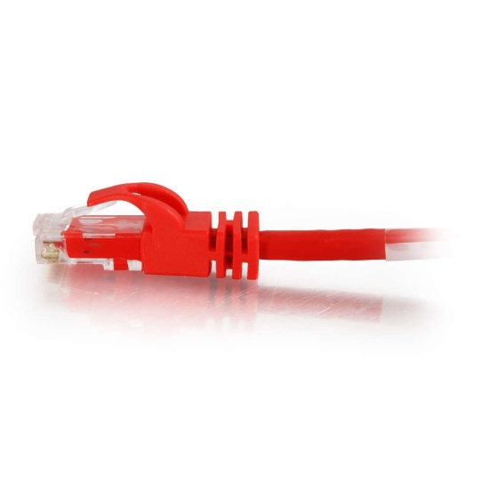 C2G Unshielded Snagless Cat6 Network Crossover Patch Cable - Red - 7ft  Image