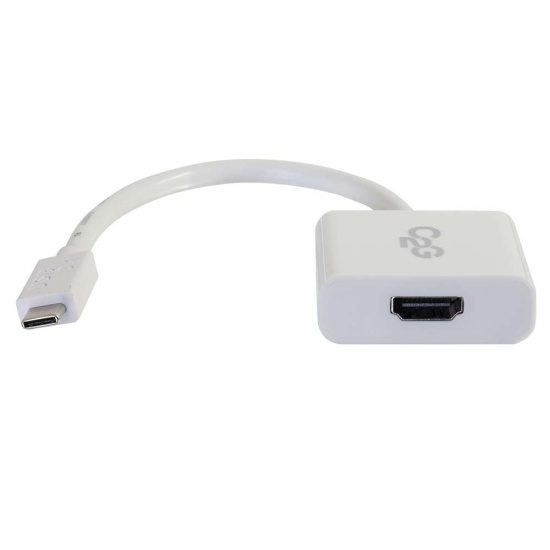 C2G USB-C to HDMI Video/Audio Adapter - White Image