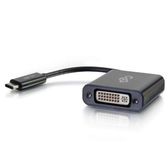 C2G USB-C to DVI-D Video Adapter - Black Image