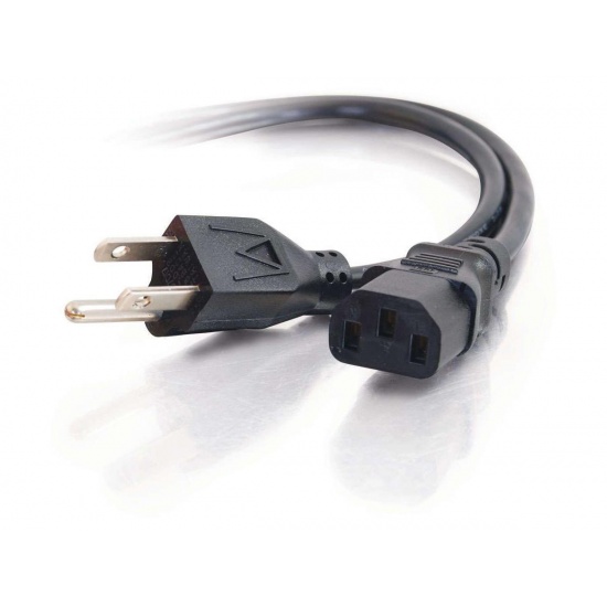 C2G 6FT Universal Power Cord 18 AWG US 3-pin (NEMA 5-15P TO IEC320C13) Image